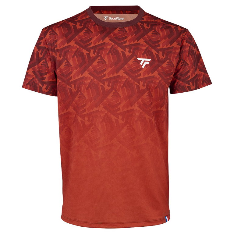 Tecnifibre Koszulka tenisowa X-Loop (oddychająca, wstawki siatkowe) czerwona męska